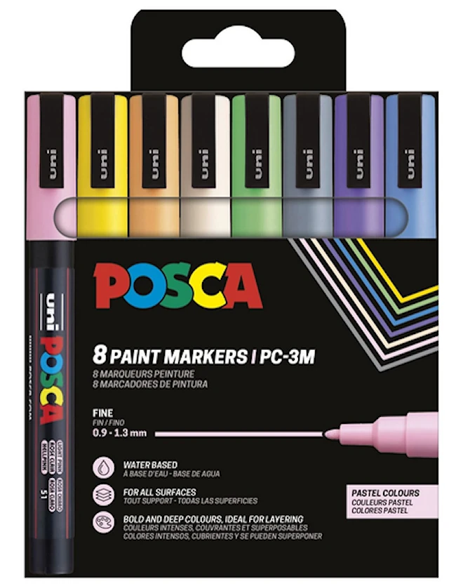 Posca Marker Set 8-p pastellfärger