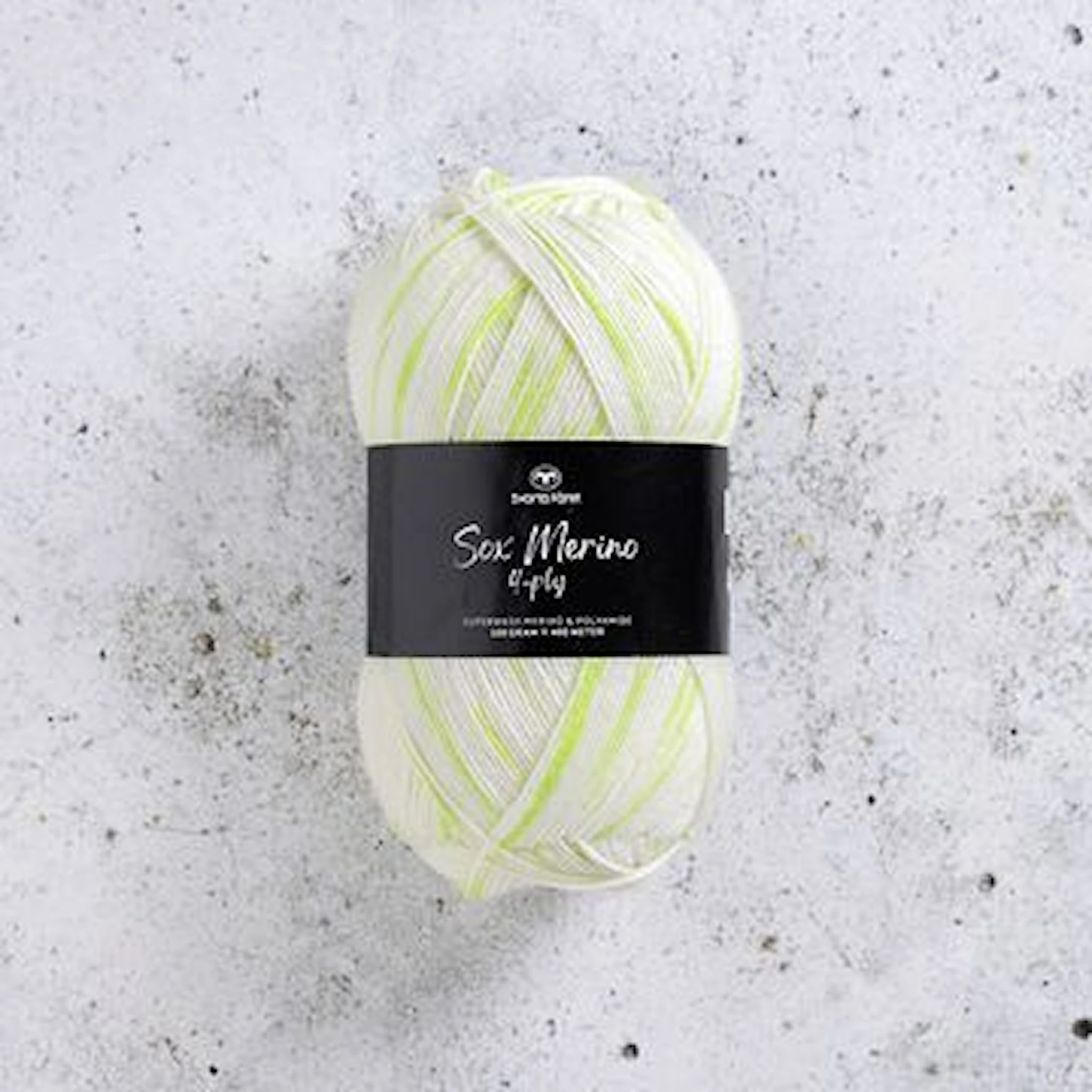 Produktbilde for Sox Merino 4-ply ullmiks100g Svarta fåret