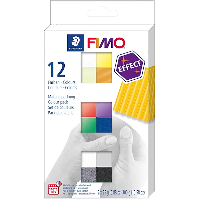 FIMO® Effect, värilajitelma, 12x25 g/ 1 pkt