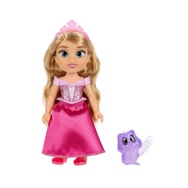Prinsessa Ruusunen -nukke 15 cm ja pöllö Disney Princess
