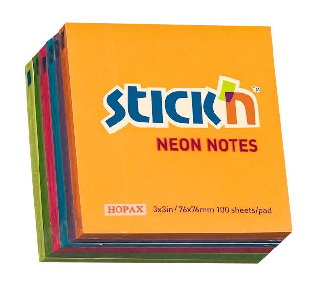 Notisblock 76x76 100 Blad 6 Pack Sorterat