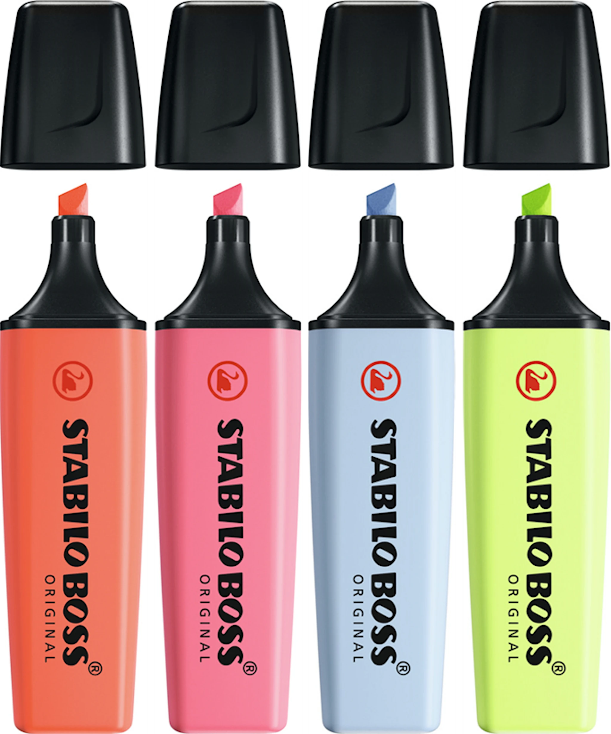 Produktbild för Överstrykningspenna Pastell 4-Pack STABILO BOSS
