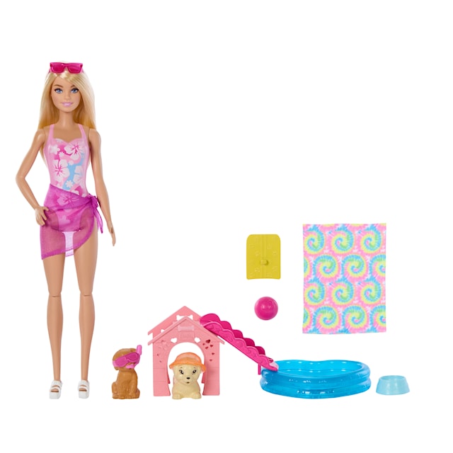 Produktbild 2 för Barbie med Hundvalpar Pool Party Lekset