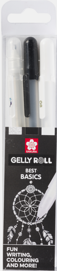 Sakura Gelly Roll Gelpennnor Clear, Svart, Vit 3-pack