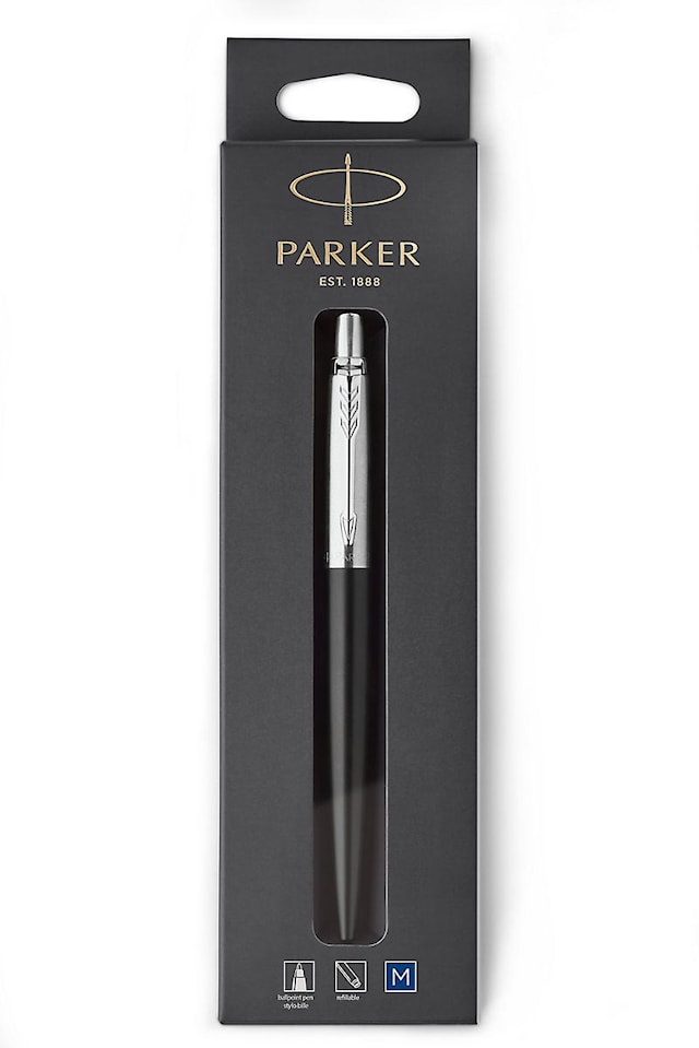 Parker Jotter -kuulakärkikynä musta, CT Medium, sininen muste