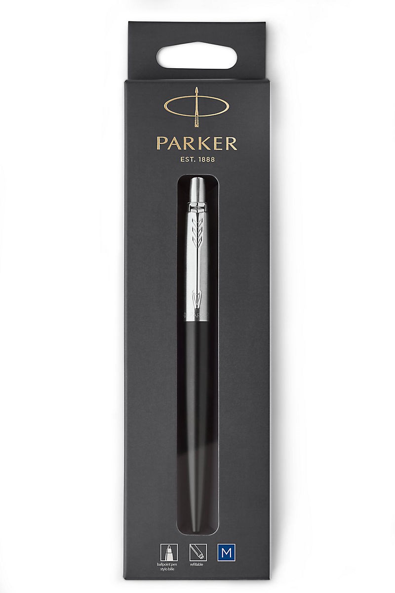 Parker Kulpenna Jotter Svart CT Medium Bl&aring; Blister