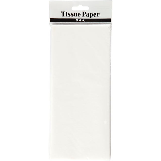 Tuotekuva 2 - Silkkipaperi, arkki 50x70 cm, 17 g, valkoinen, 10 ark/ 1 pkt