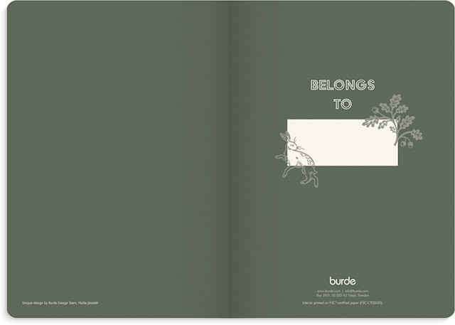 Produktbild 3 för Notebook Deluxe A5 Smooth Green Forest Burde