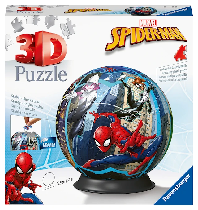 Pussel Spider-Man 3D Ball 72 bitar, Ravensburger