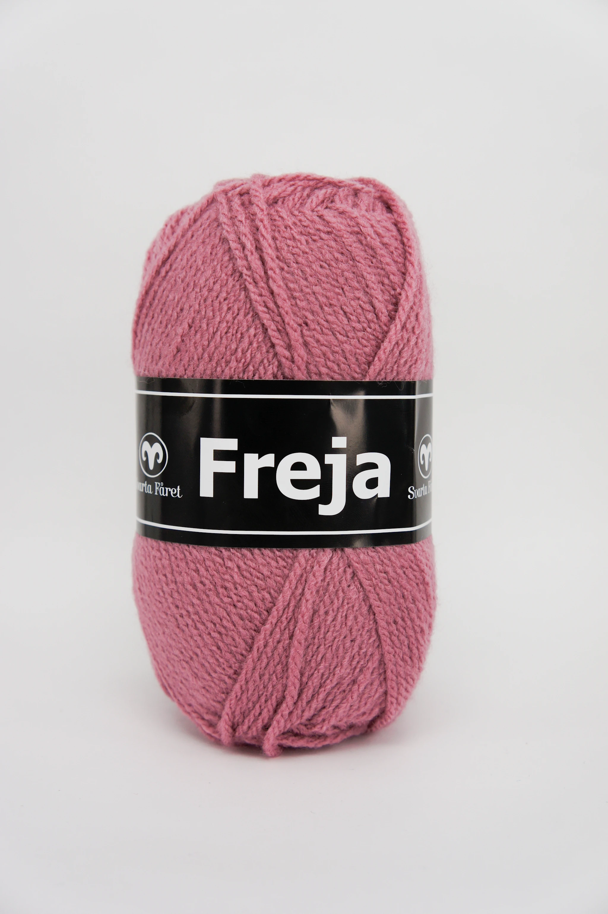 Produktbild för Freja Garn Akryl 50 g gammalrosa 40 Svarta Fåret