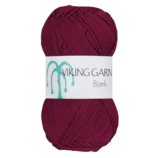 Bjørk 50 g Mørk rød 562 Viking Garn