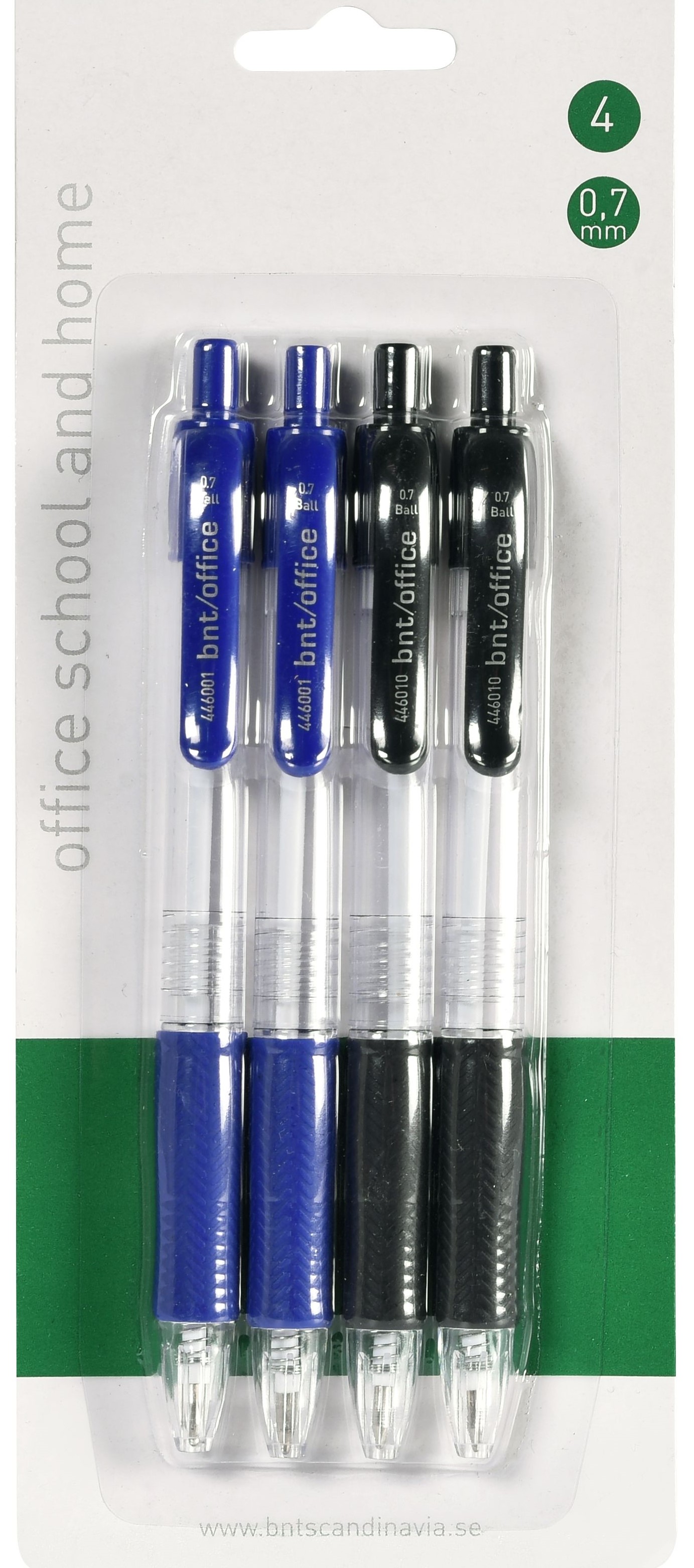 Kulspetspenna 0,7 mm 4-pack BNT Office