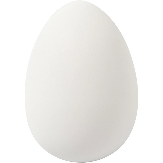 Ägg, H: 8 cm, Dia. 5,5 cm, vit, 8 st./ 1 förp.