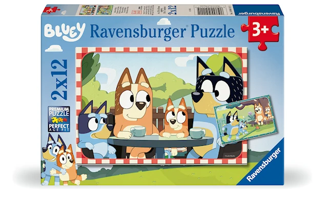 Bluey Palapelit 2x12 palaa, Ravensburger