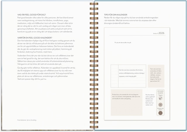 Produktbild 3 för Kalender 2026 A5 Life Planner Feel good Burde