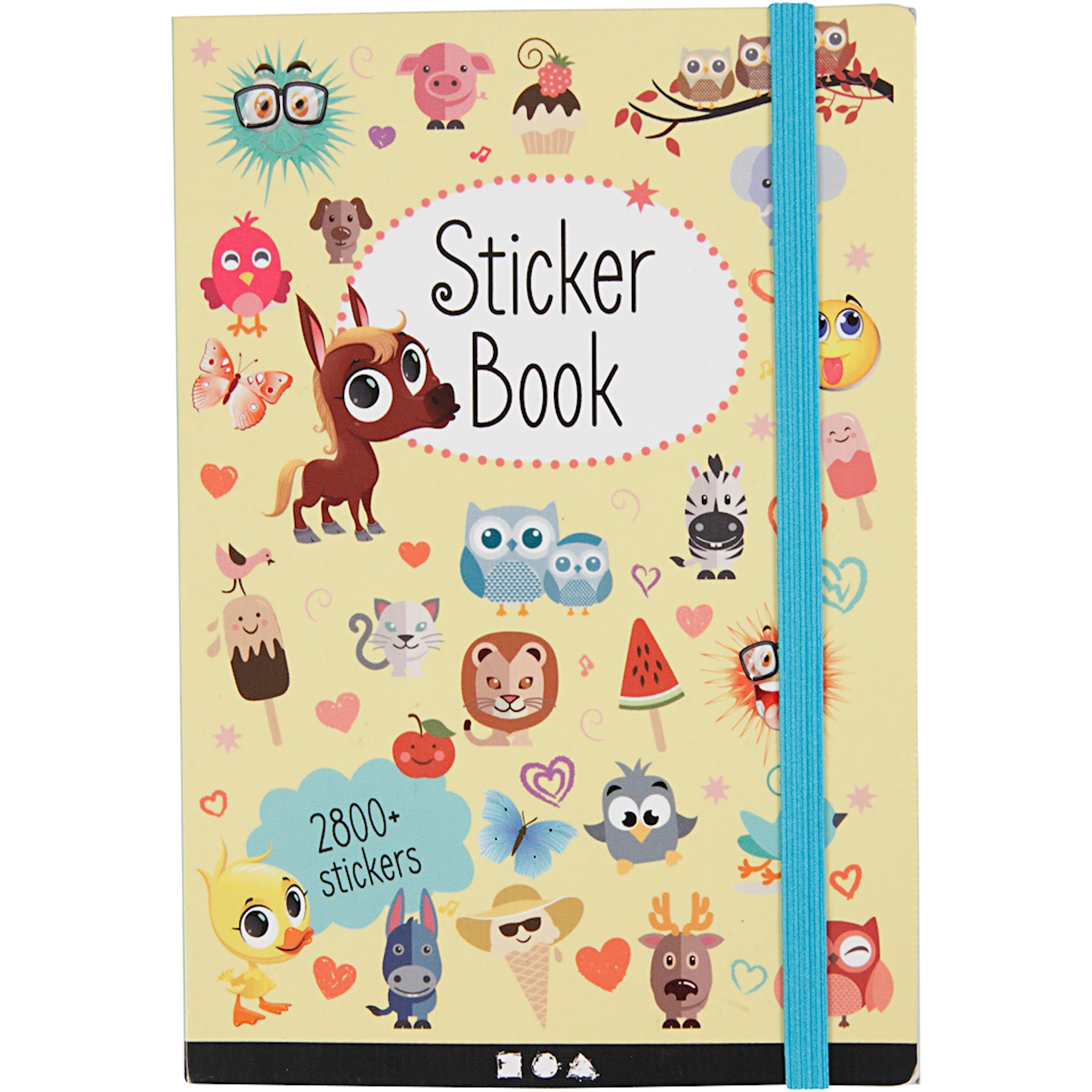 Produktbilde for Bok med stickers, str. 11,5x17 cm, 1 stk.