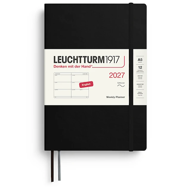 Weekly PLANNER 2027 A5 Soft Black Leuchtturm1917