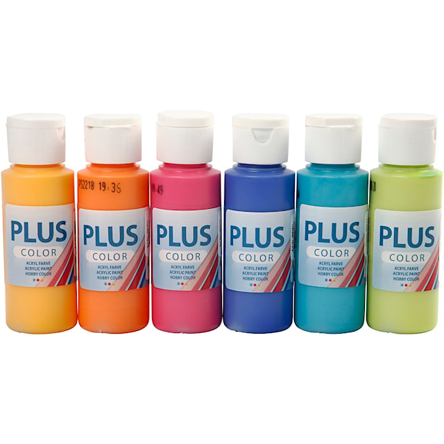 Produktbilde 4 for Plus Color Hobbymaling, colorful, 6x60 ml/ 1 pk.