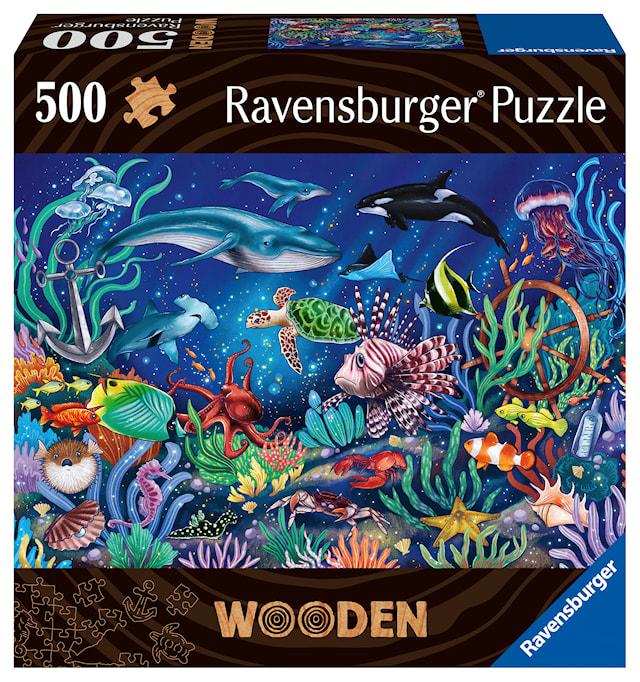 Tuotekuva 1 - Wooden Under the Sea, Palapelit 500 palaa, Ravensburger