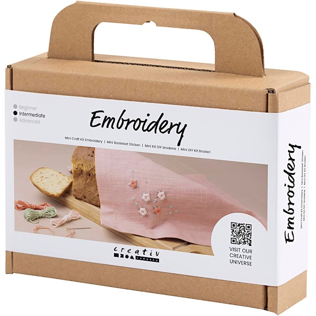 Produktbild 4 för DIY Kit Broderi Tygservett Dusty Rose Creativ Company