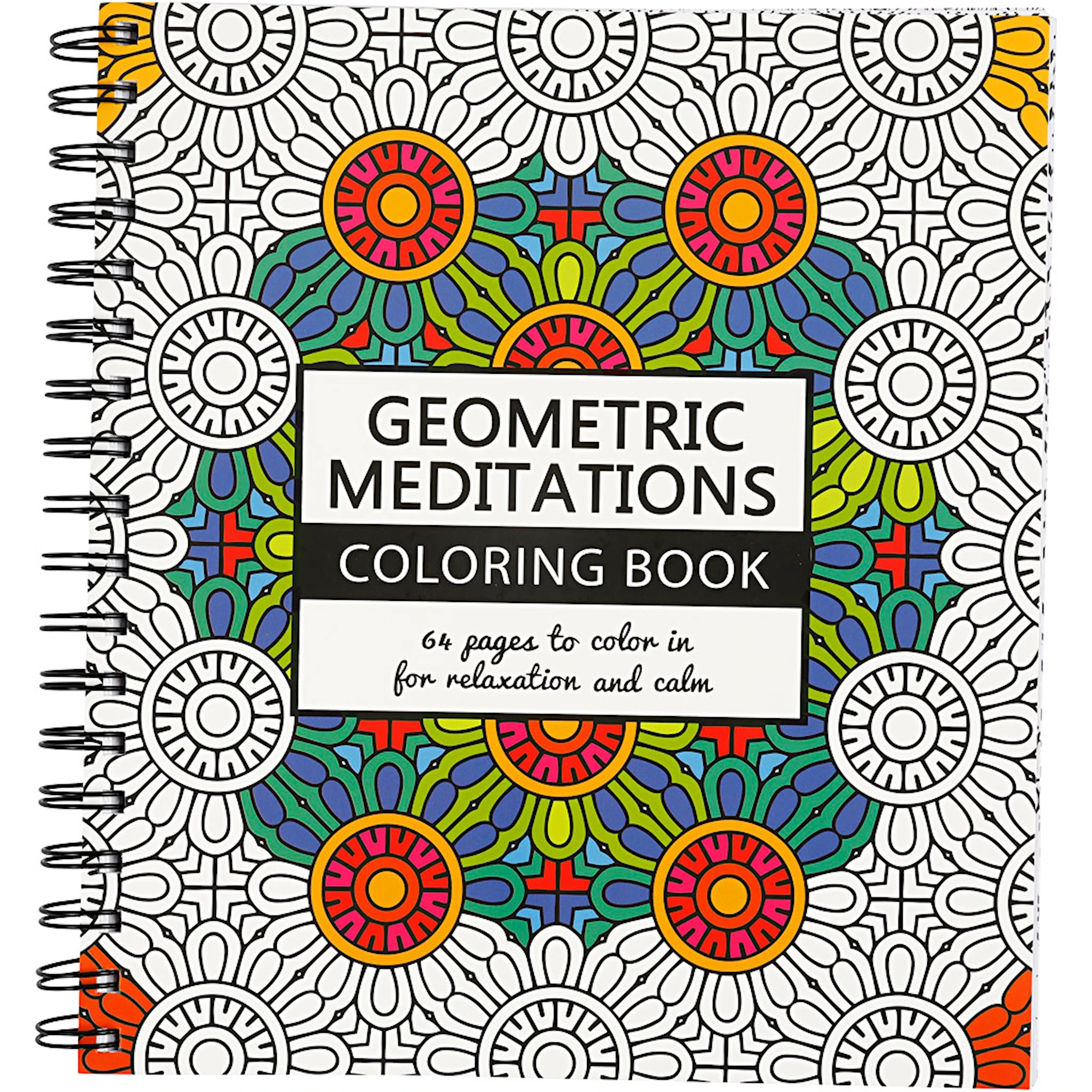 Produktbild för Målarbok Antistress Geometric Meditations, 64sidor
