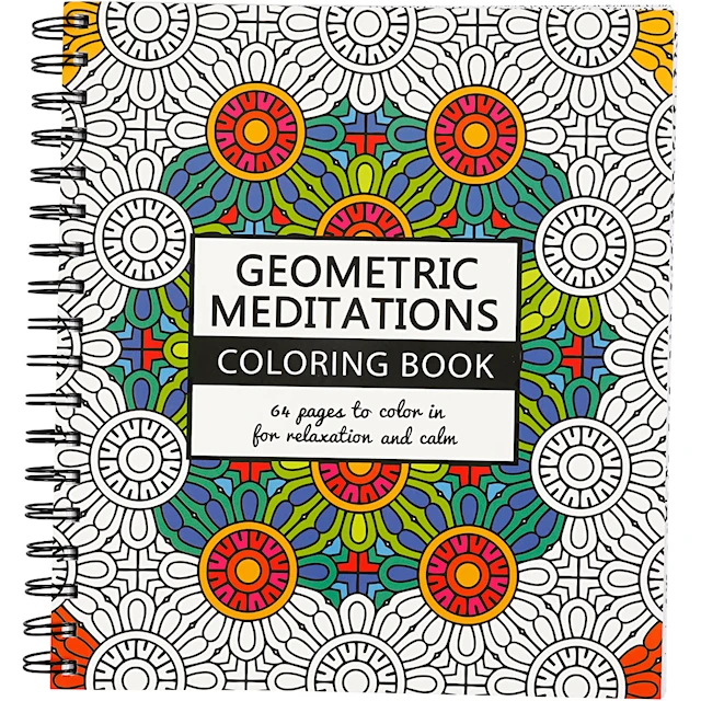 Målarbok Antistress Geometric Meditations, 64sidor