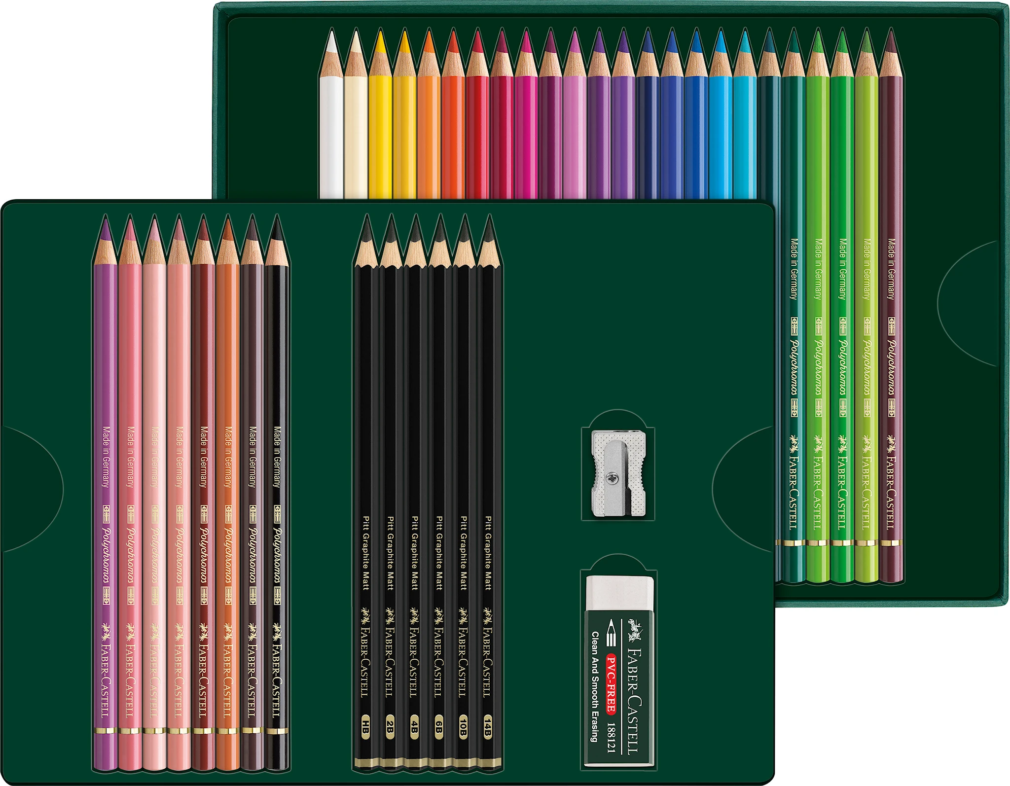Tuotekuva ille Lahjasetti Polychromos & Pitt Graphite Matt Small 32 osaa Faber Castell