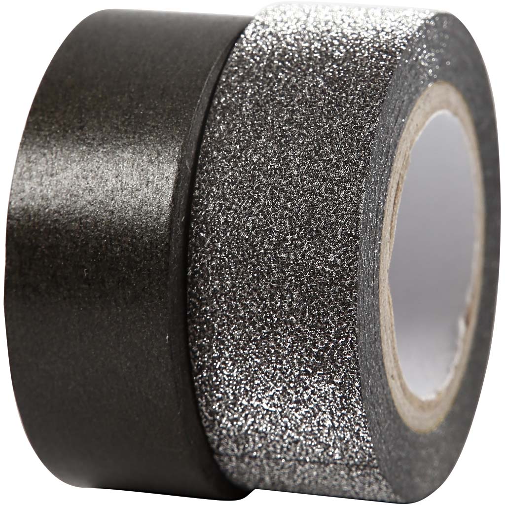 Washitejp Svart 15 mm x 5 m 2-pack