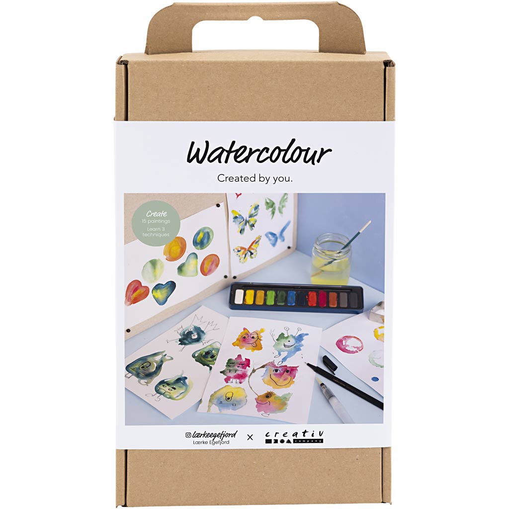 DIY Kit Akvarell Fjärilar & Monster Lærke Egefjord x Creativ Company