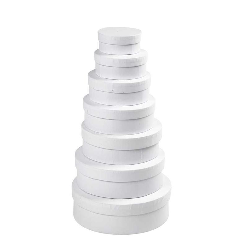 Pappersaskar Runda Olika Storlekar 7-pack