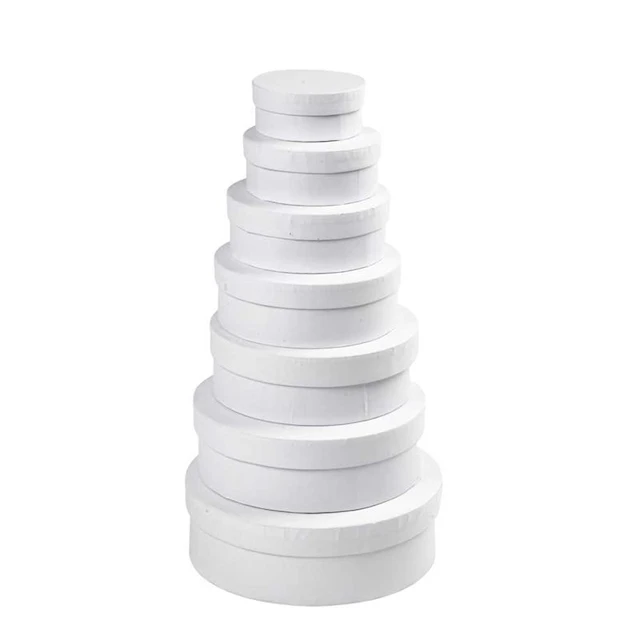 Pappersaskar Runda Olika Storlekar 7-pack
