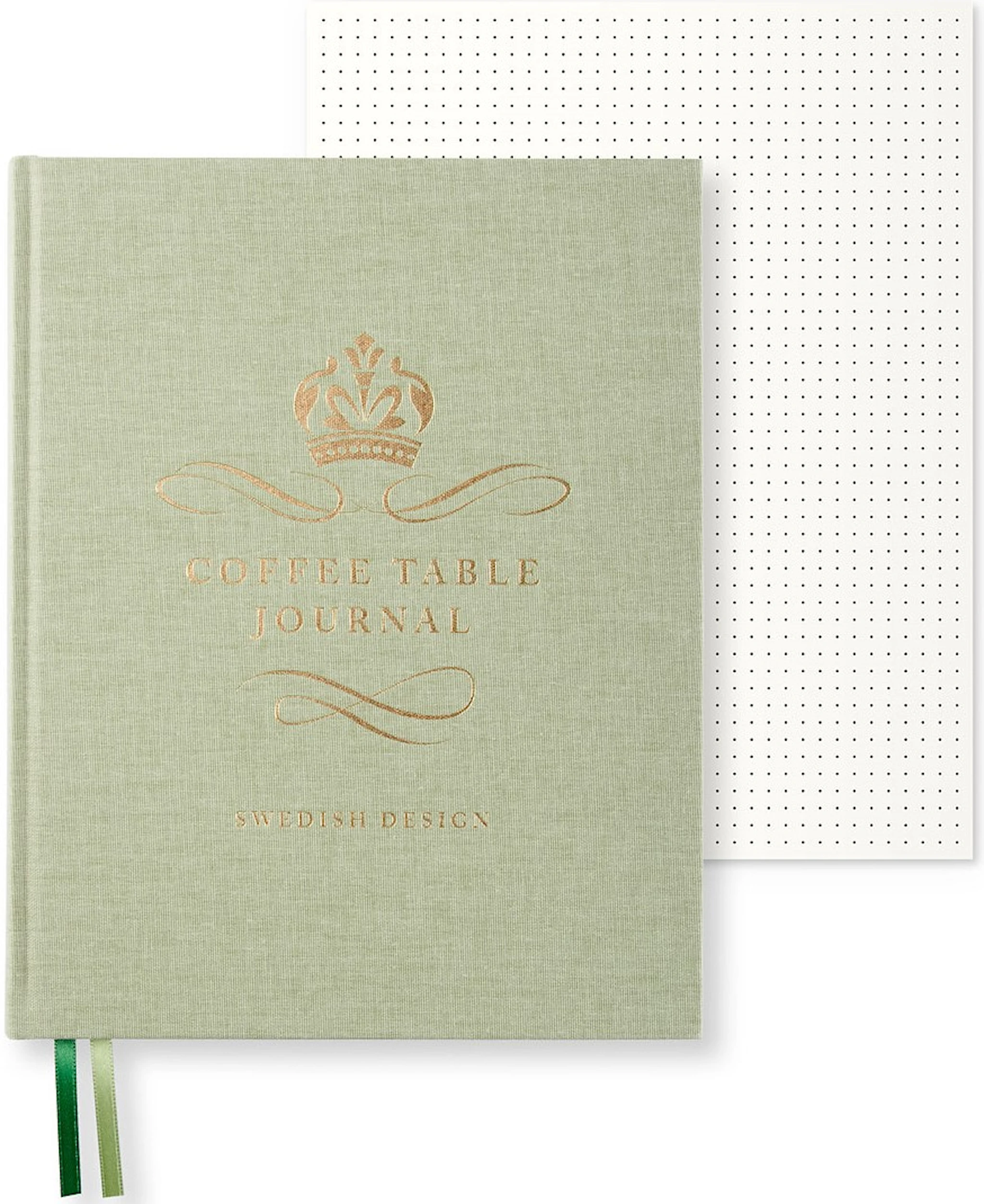 Produktbild för Coffe Table Journal Royal 25,5 x 20 cm Green Leaf 256 sidor Paperstyle