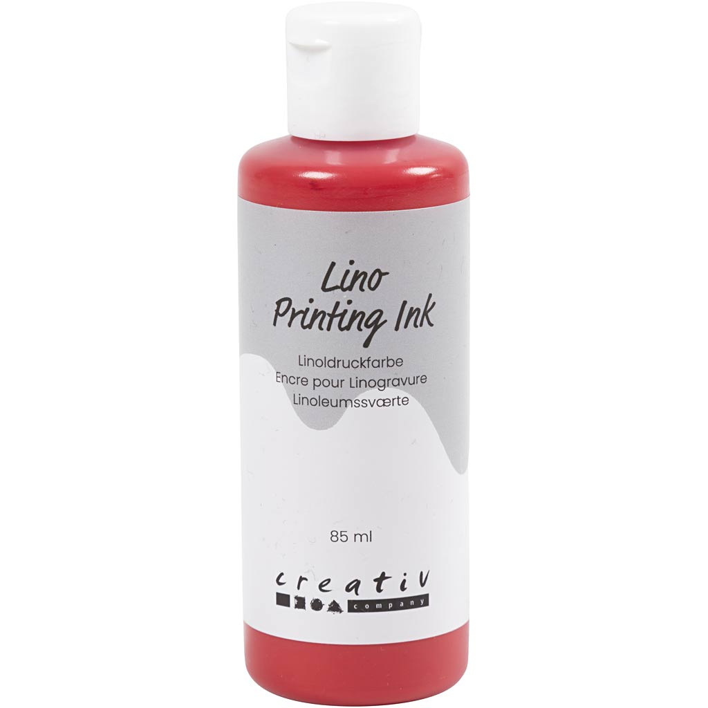 Linoleumfärg Röd 85 ml 1 flaska Creativ Company