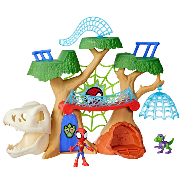 Produktbild 1 för Dino Webs Treehouse Lekset Spidey and his Amazing Friends