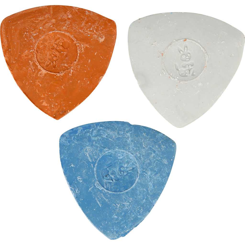 Skräddarkrita triangel 5,5 cm blå, röd, vit 3-pack