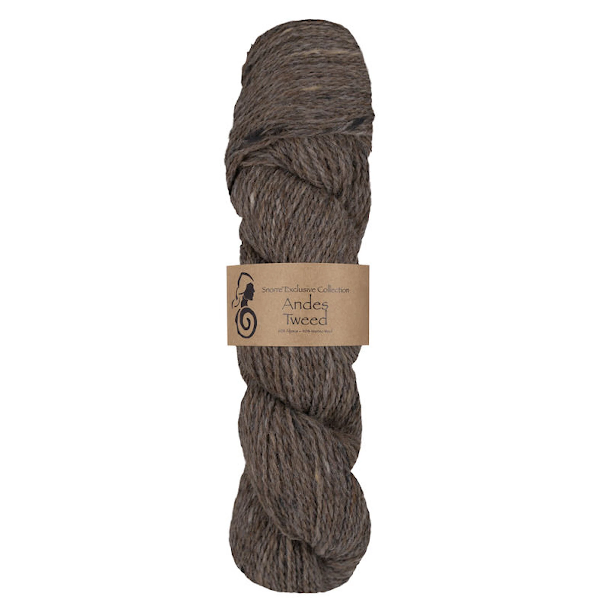 Produktbild för Andes Tweed Alpacka, ull 50 gr Brun 209, Viking Snorre