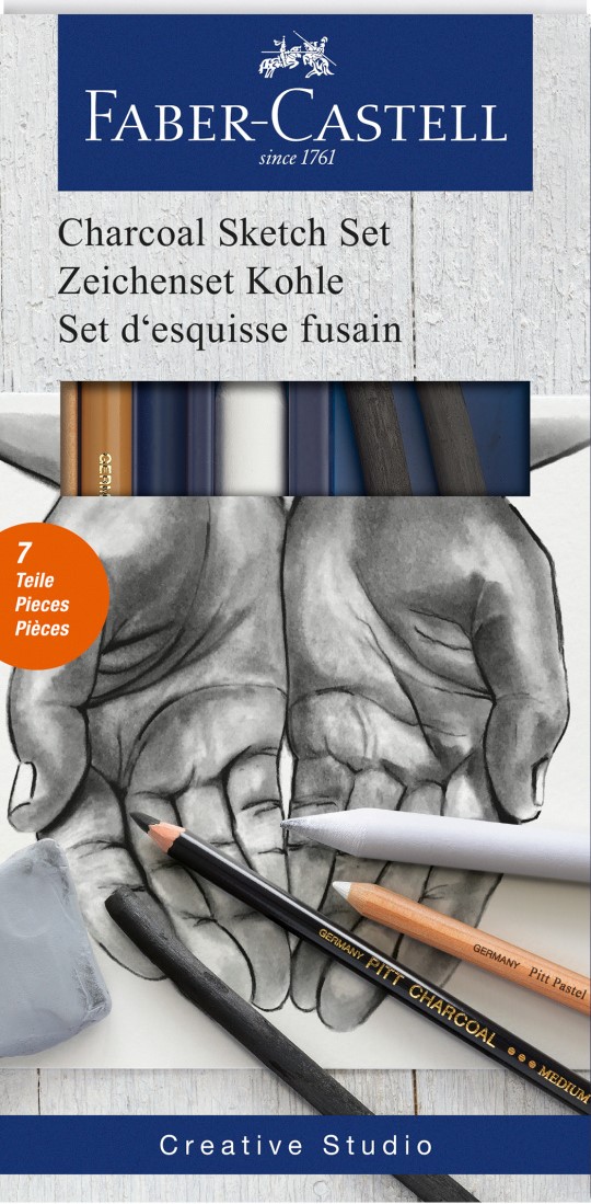 Skiss Set 6-p Goldfaber Charcoal, Faber-Castell