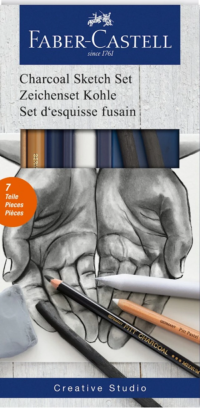 Skiss Set 6-p Goldfaber Charcoal, Faber-Castell