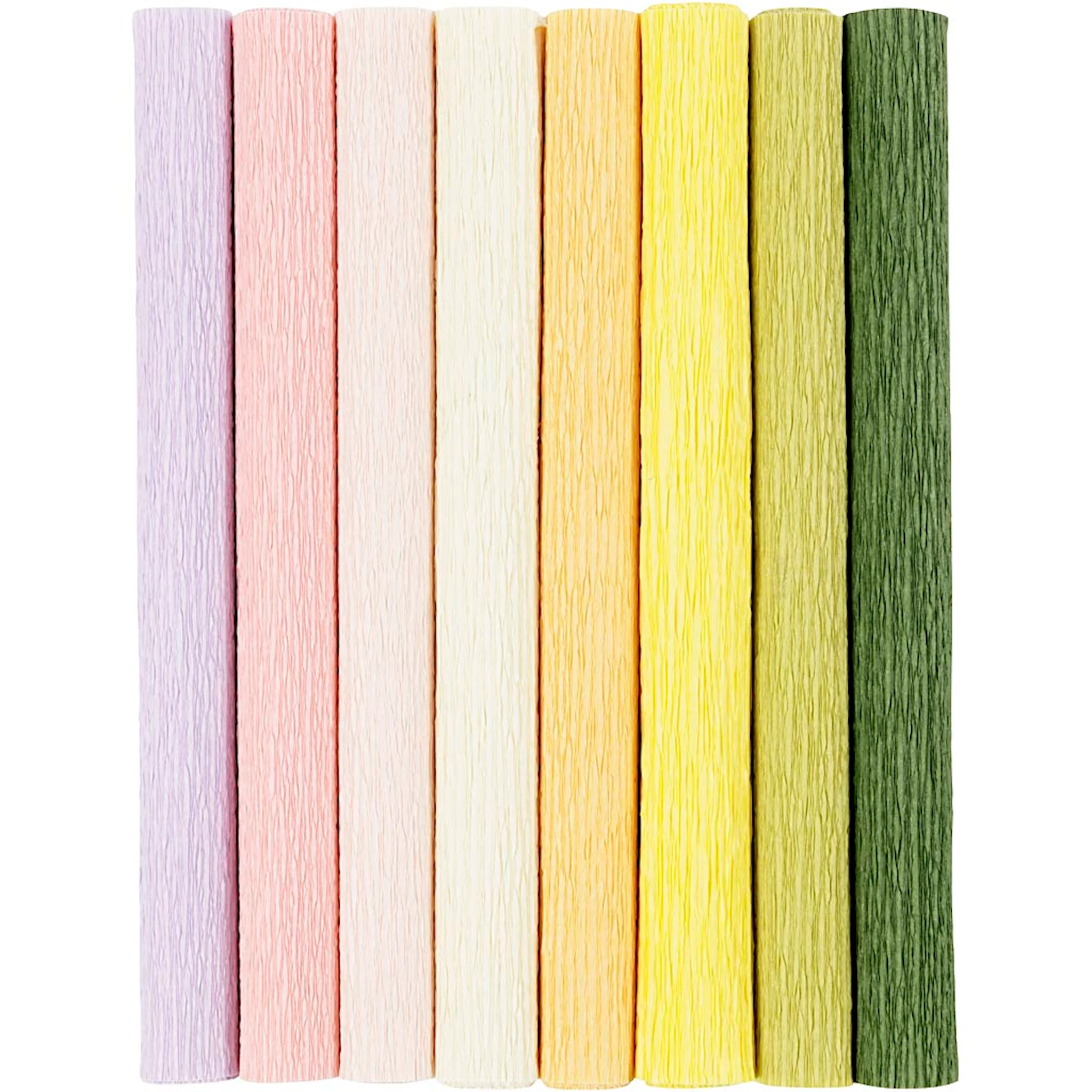 Produktbilde for Kreppapir, ark 25x60 cm, Strekk-/krep: 180%, 105 g, pastellfarger, 8 ark/ 1 pk.