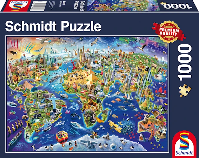 Discover The World Pussel 1000 bitar Schmidt