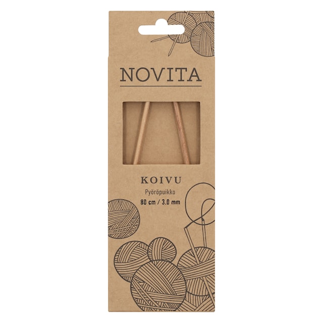 Tuotekuva 1 - Pyöröpuikot 80 cm koivu 3.0 Novita