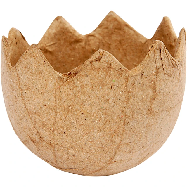 Äggskal i papier-maché höjd 4 cm 1-pack