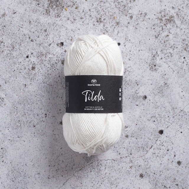 Tilda Garn Bomullsmix 50 g oblekt 05 Svarta Fåret