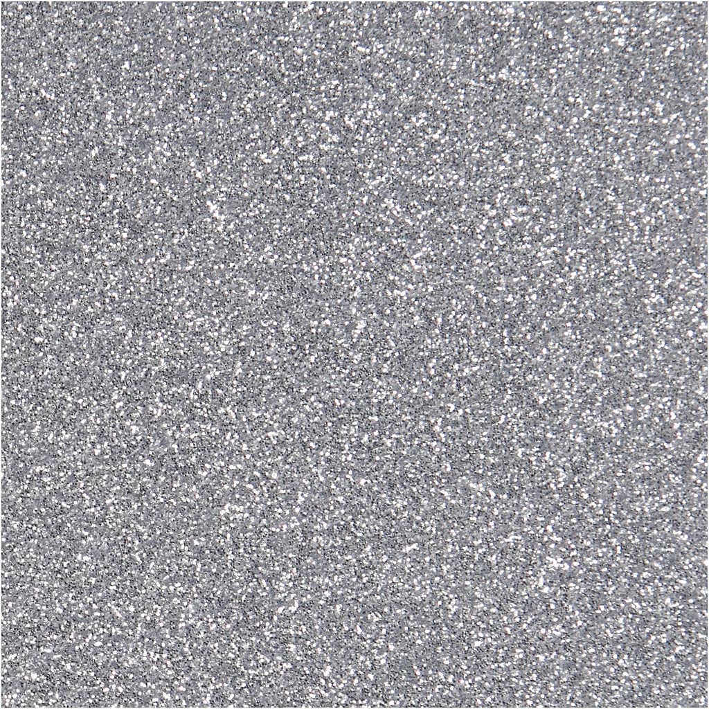 Stryktyg Iron-on A5 Silver Glitter 1 ark