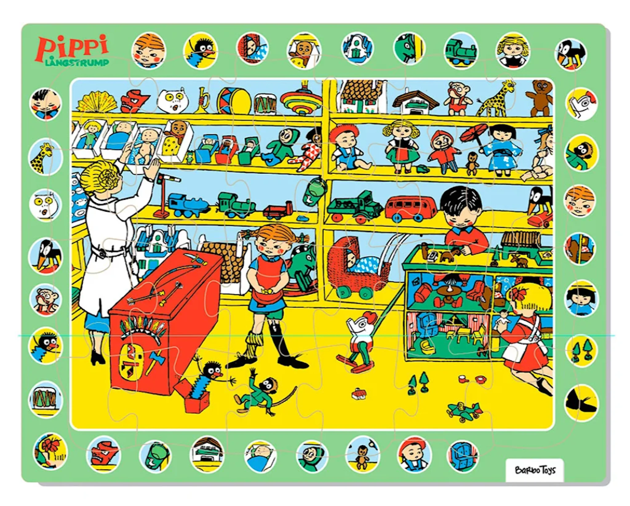 Produktbild för Rampussel Pippi Långstrump 24 bitar, Barbotoys