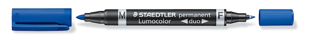 Produktbilde 2 for Permanent Tusj Lumocolor Duo 4-pack Staedtler