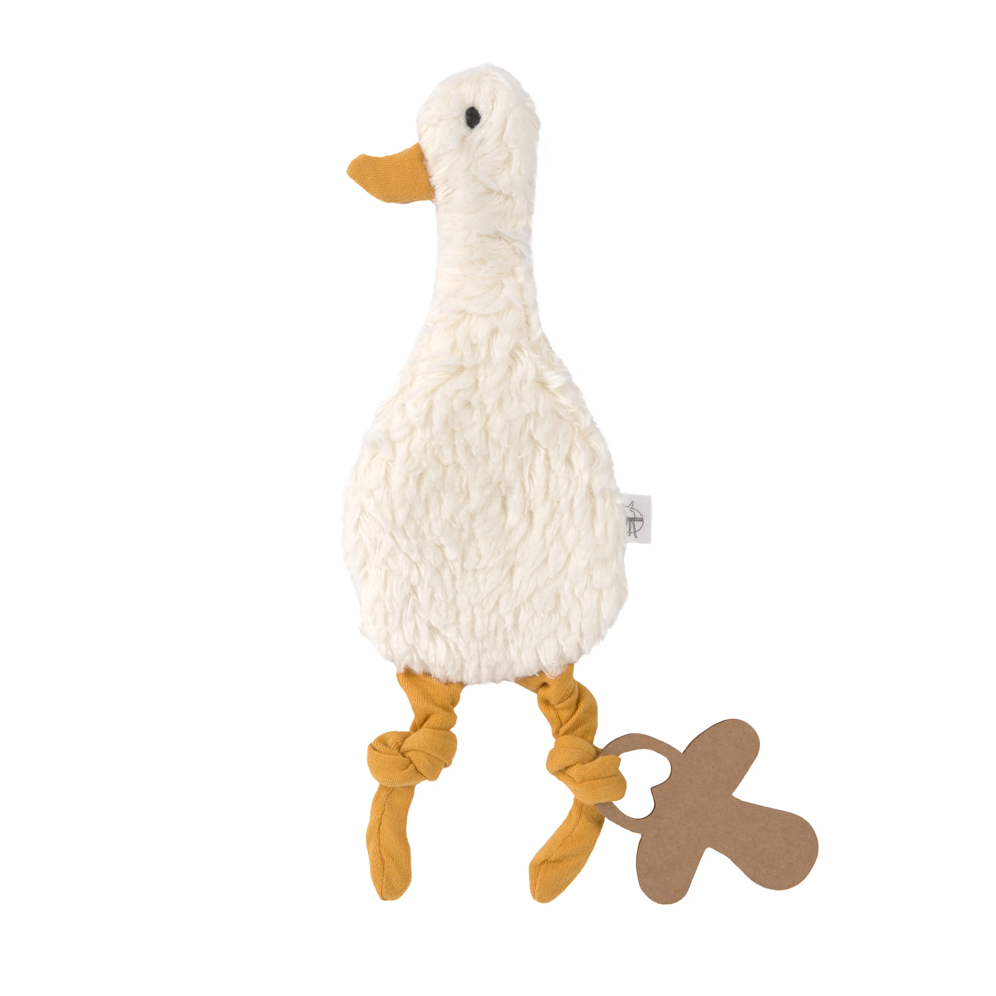 Produktbild för Napphållare med Snuttefilt GOTS Tiny Farmer Gås Lässig