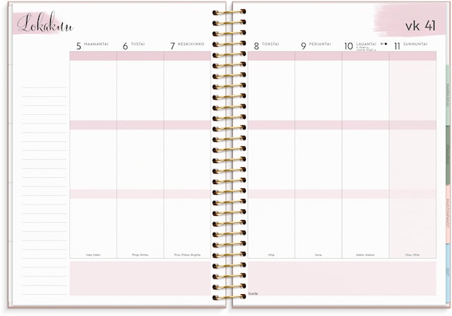 Produktbild 2 för Kalenteri 2026 Life Organizer C5 (163x229 mm) Burde