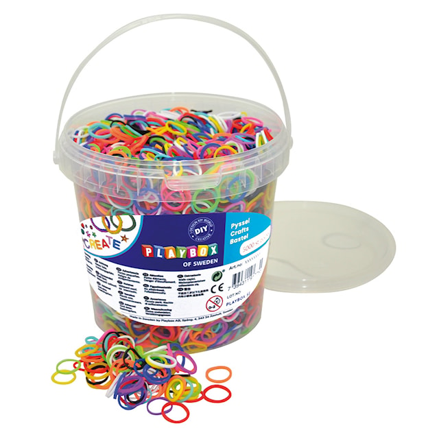 Produktbilde 2 for Loom bands usortert, 5000 stk, Playbox