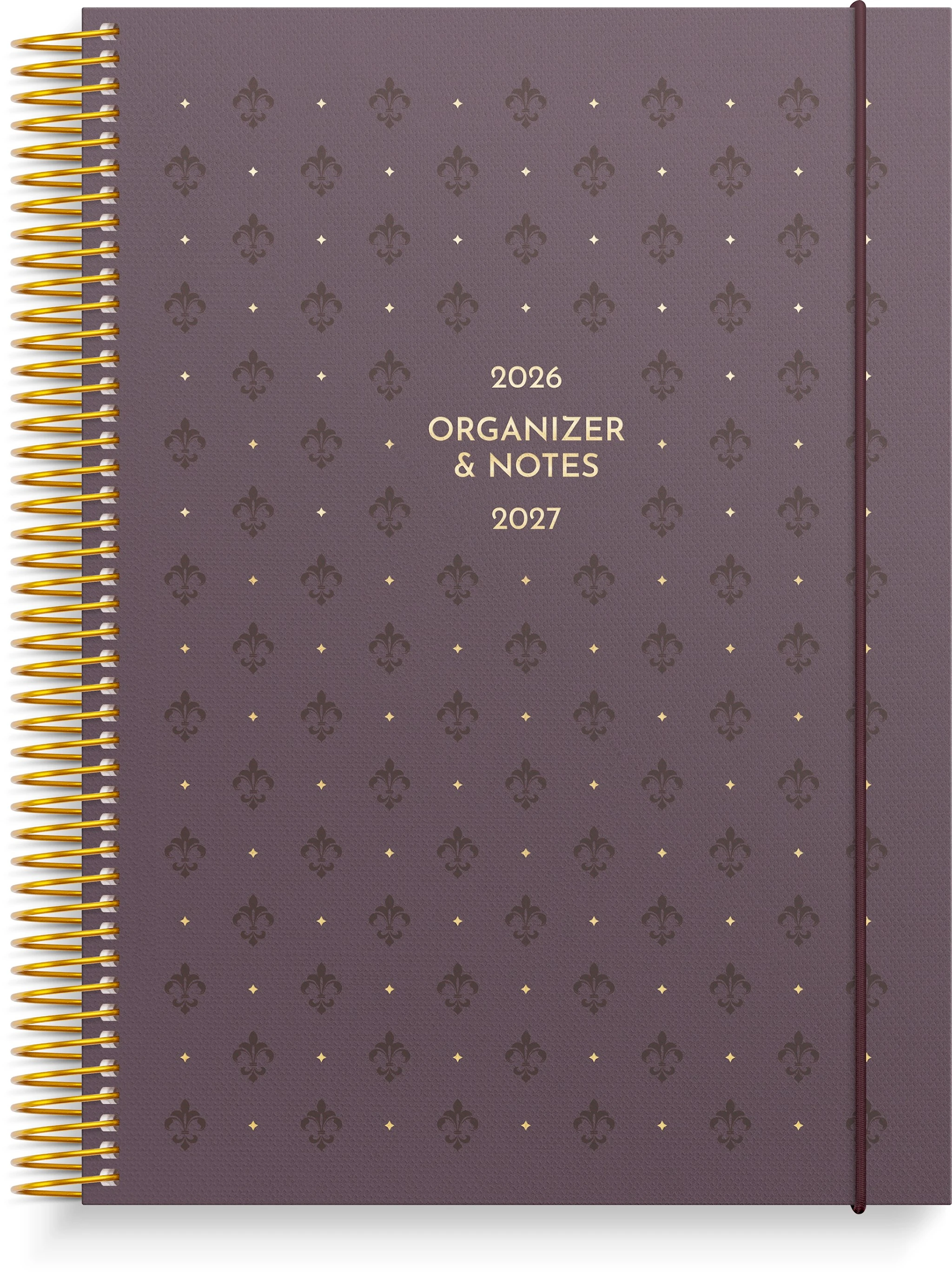 Produktbild för Kalender Organizer & Notes 26/27 vinröd Burde